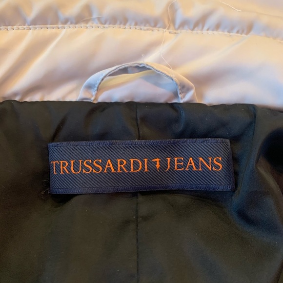 Trussardi Down Puffer Jacket ~ Pearl Beige - Picture 7 of 11